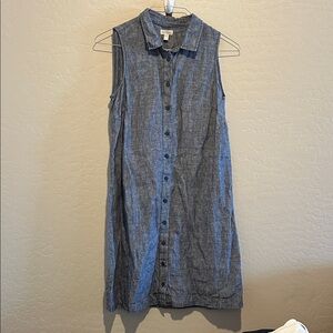 Garnet Hill Chambray Button-Up Top